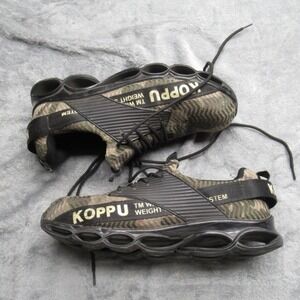 KOPPU Safety Shoes Mens 10 EU 43 UK 9.5‎ Green Camo Work Lightweight Steel Toe